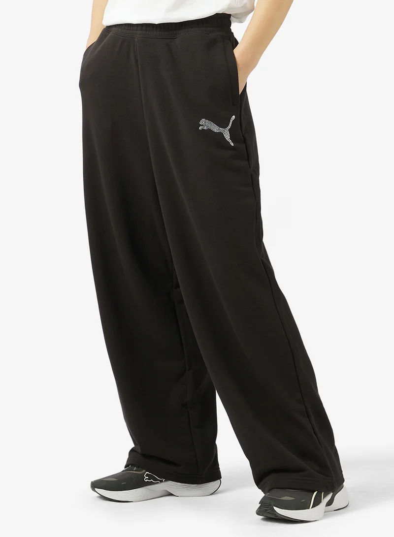 PUMA Essential Luxe Graphic Slouchy Pants